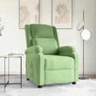 Velvet massage chair light green