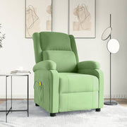 Velvet massage chair light green