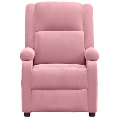 Massagestoel fluweel roze