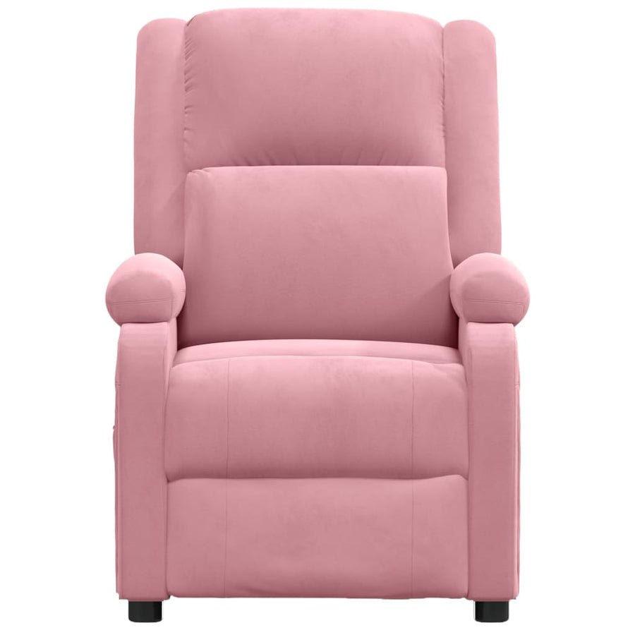 Massagestoel fluweel roze
