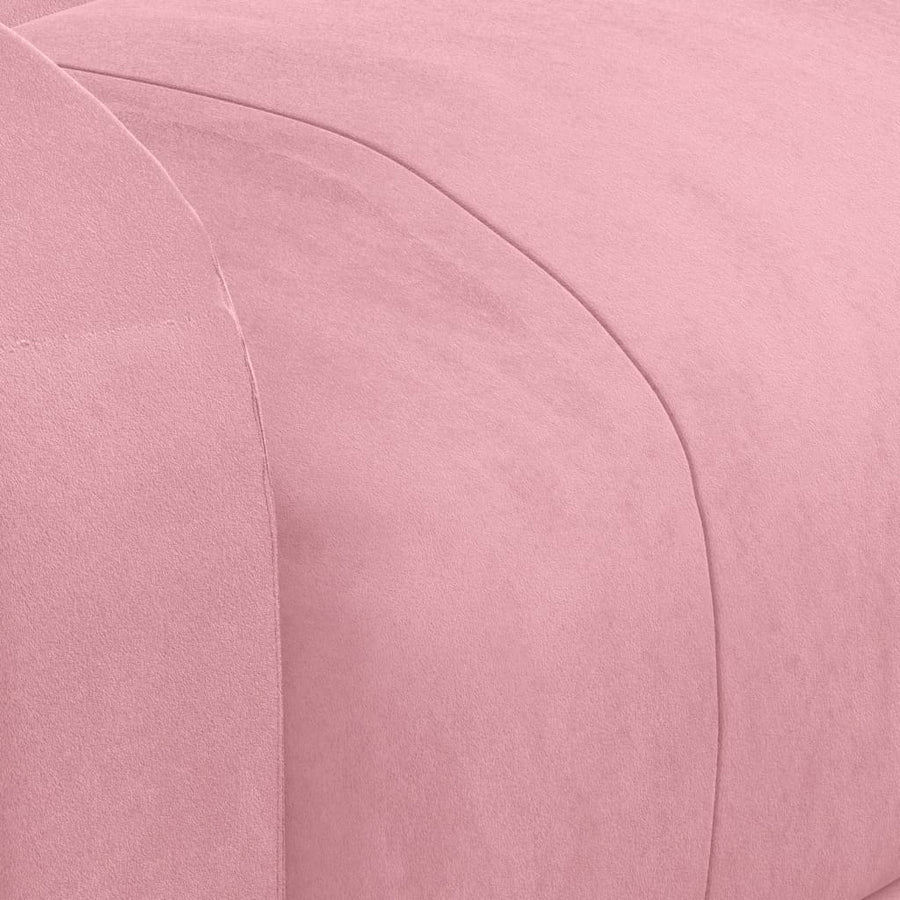 Massagestoel fluweel roze