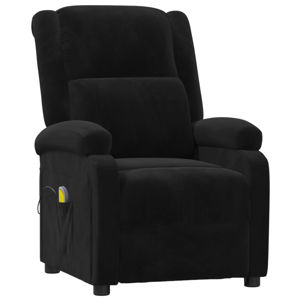 Massagestoel Fluweel Zwart