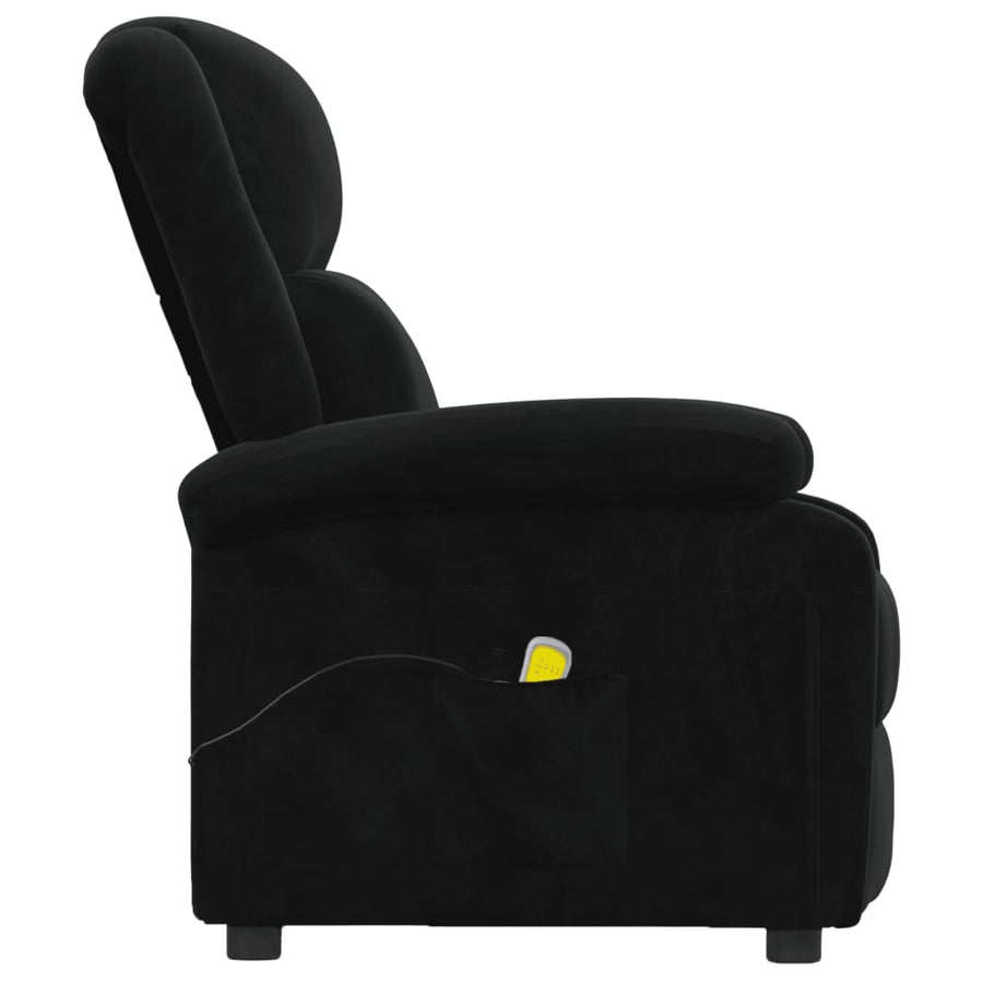 Massagestoel Fluweel Zwart