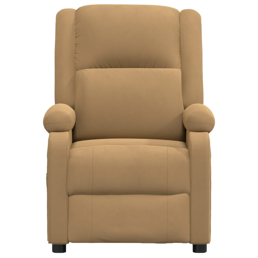 Massagestoel Fluweel Bruin 1