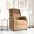 Massagestoel fluweel bruin 70x93x98 cm