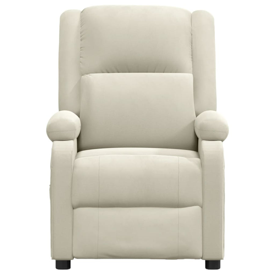 Massagestoel fluweel crèmekleurig