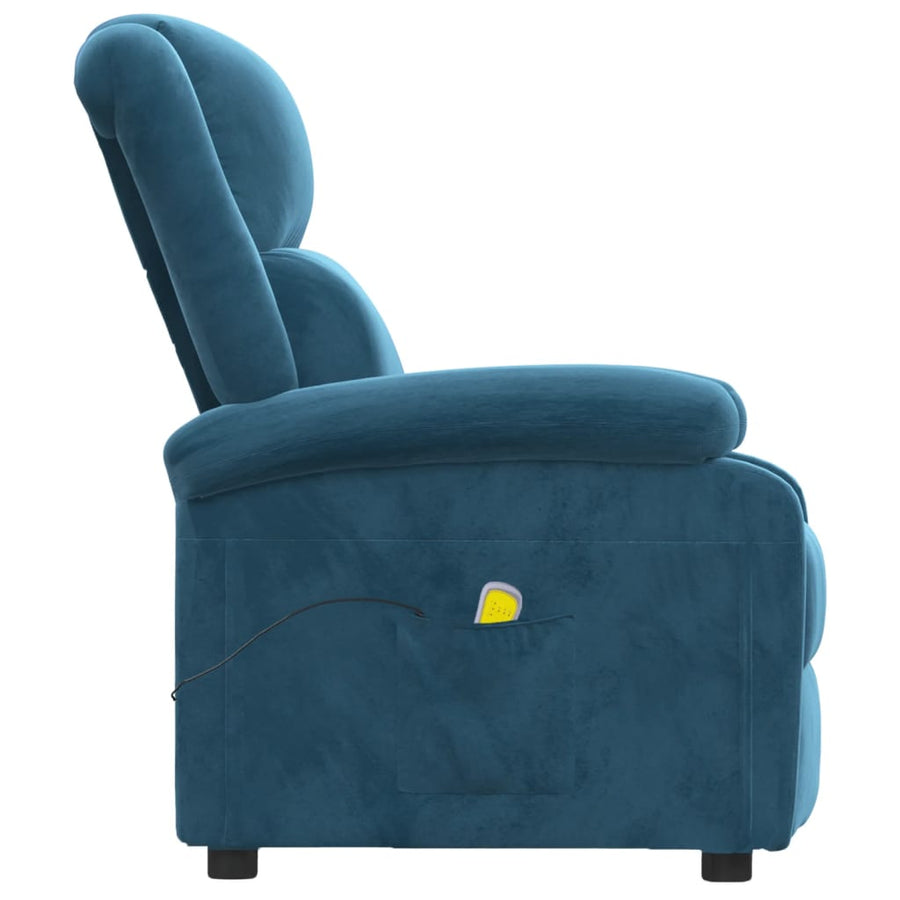 Massagestoel Fluweel Blauw