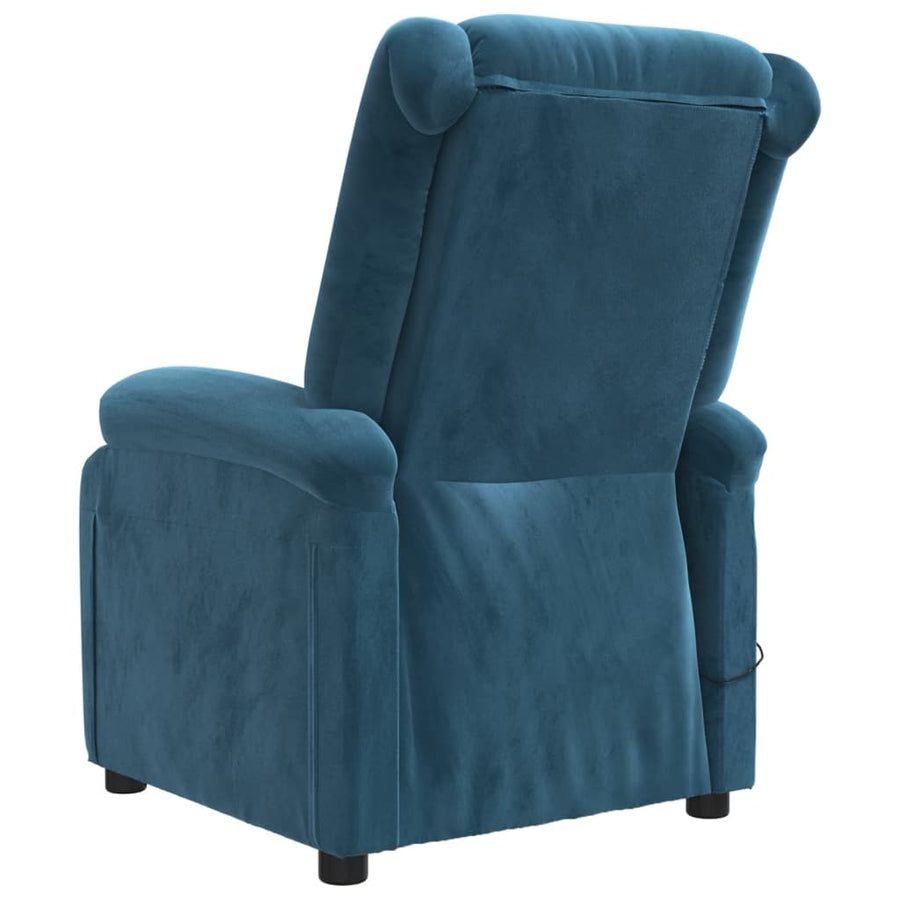 Massagestoel Fluweel Blauw