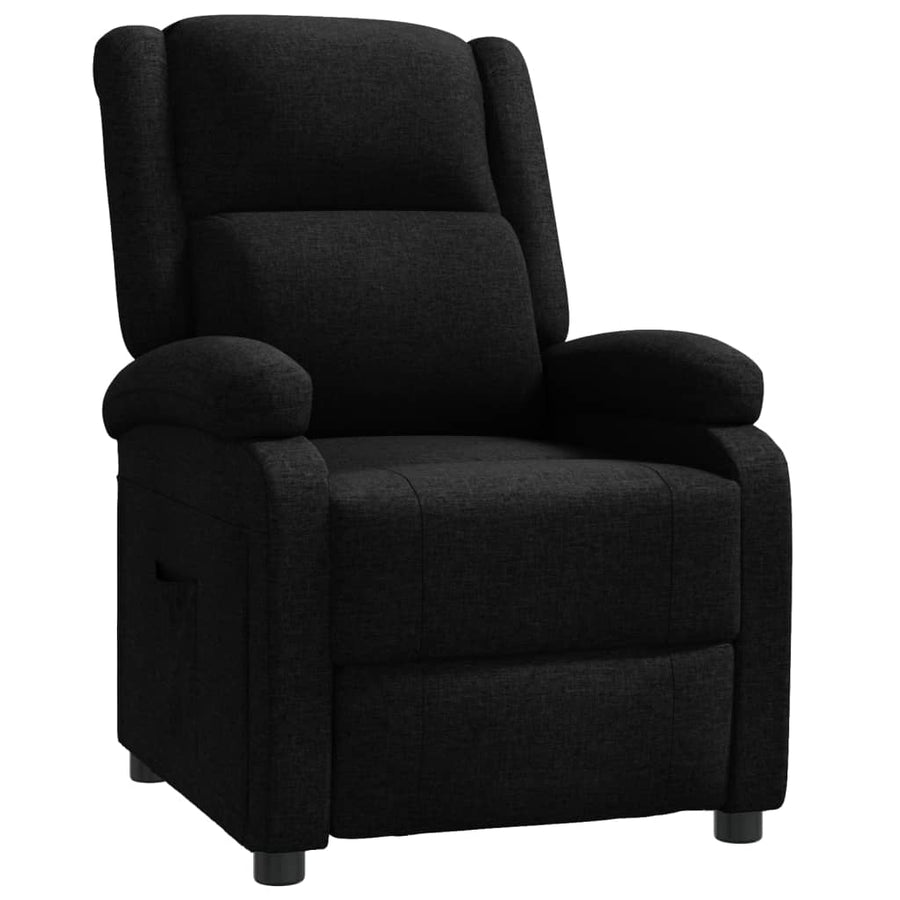 Fauteuil Verstelbaar Stof Zwart 1