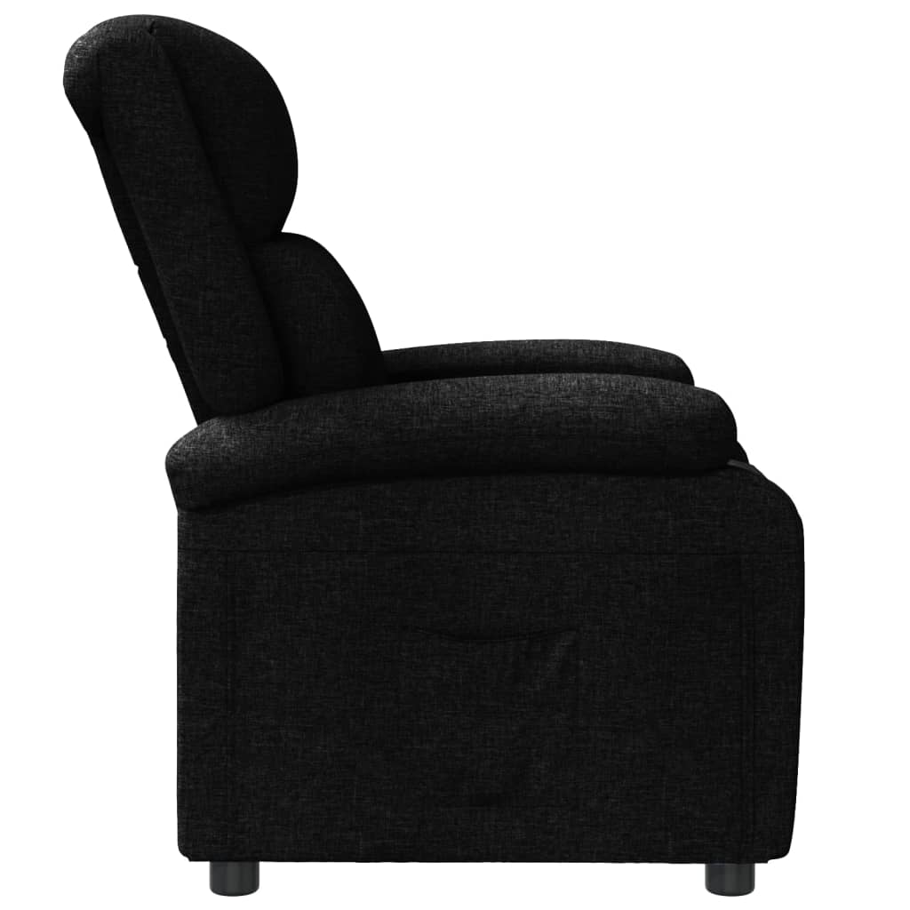 Fauteuil Verstelbaar Stof Zwart 1