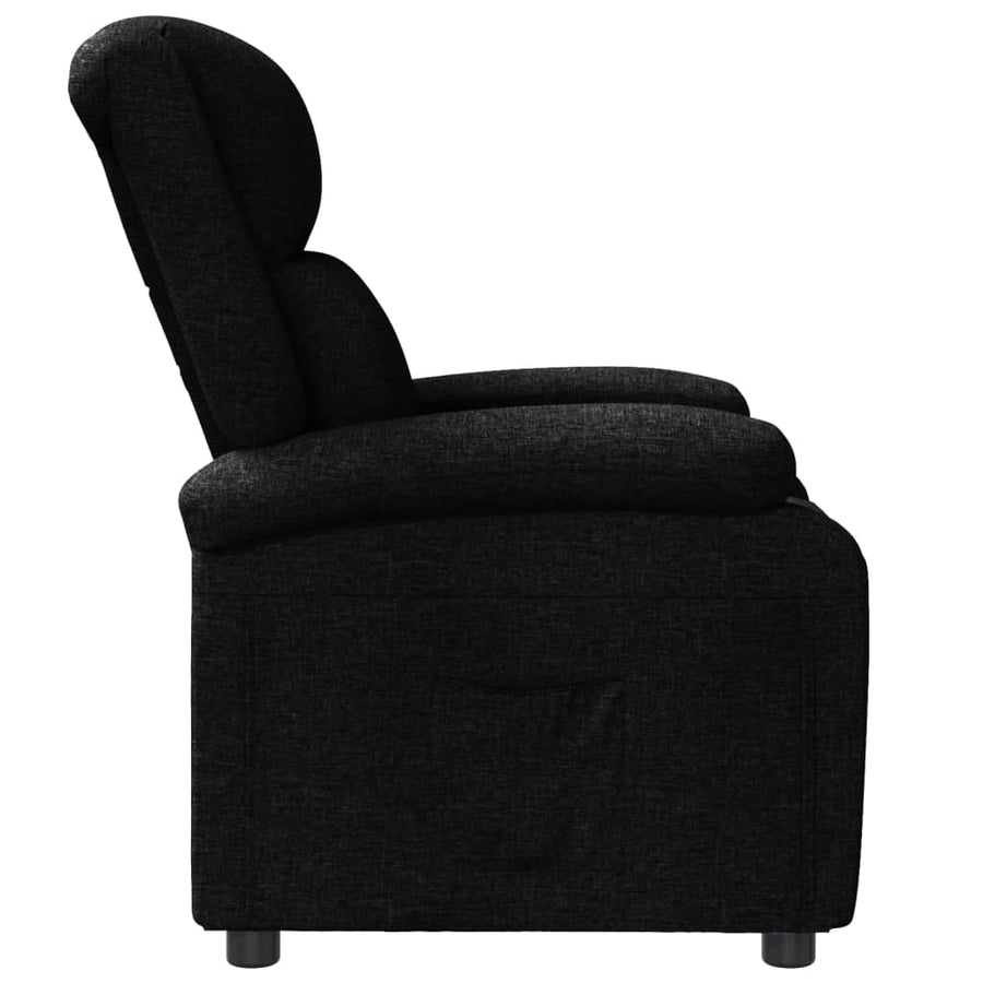 Fauteuil Verstelbaar Stof Zwart 1