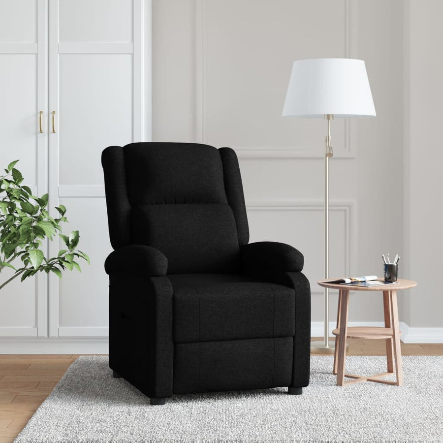 Fauteuil Verstelbaar Stof Zwart 1