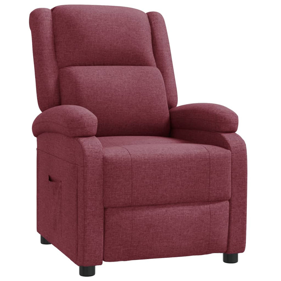 Fauteuil Verstelbaar Stof Wijnrood 1