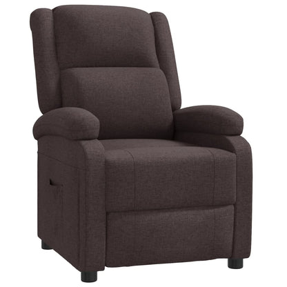 Fauteuil verstelbaar stof donkerbruin