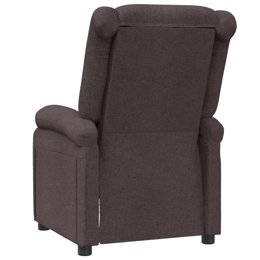 Fauteuil verstelbaar stof donkerbruin