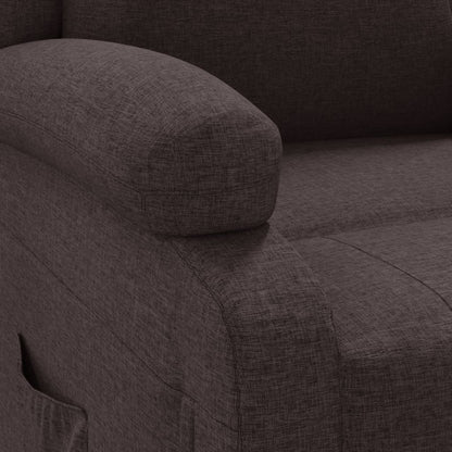 Fauteuil verstelbaar stof donkerbruin