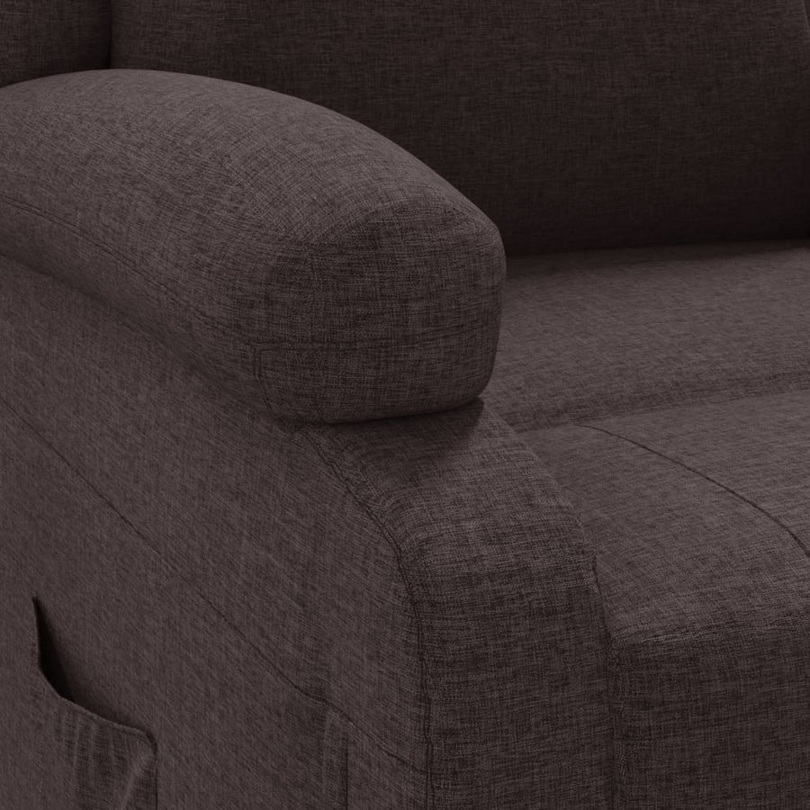 Fauteuil verstelbaar stof donkerbruin