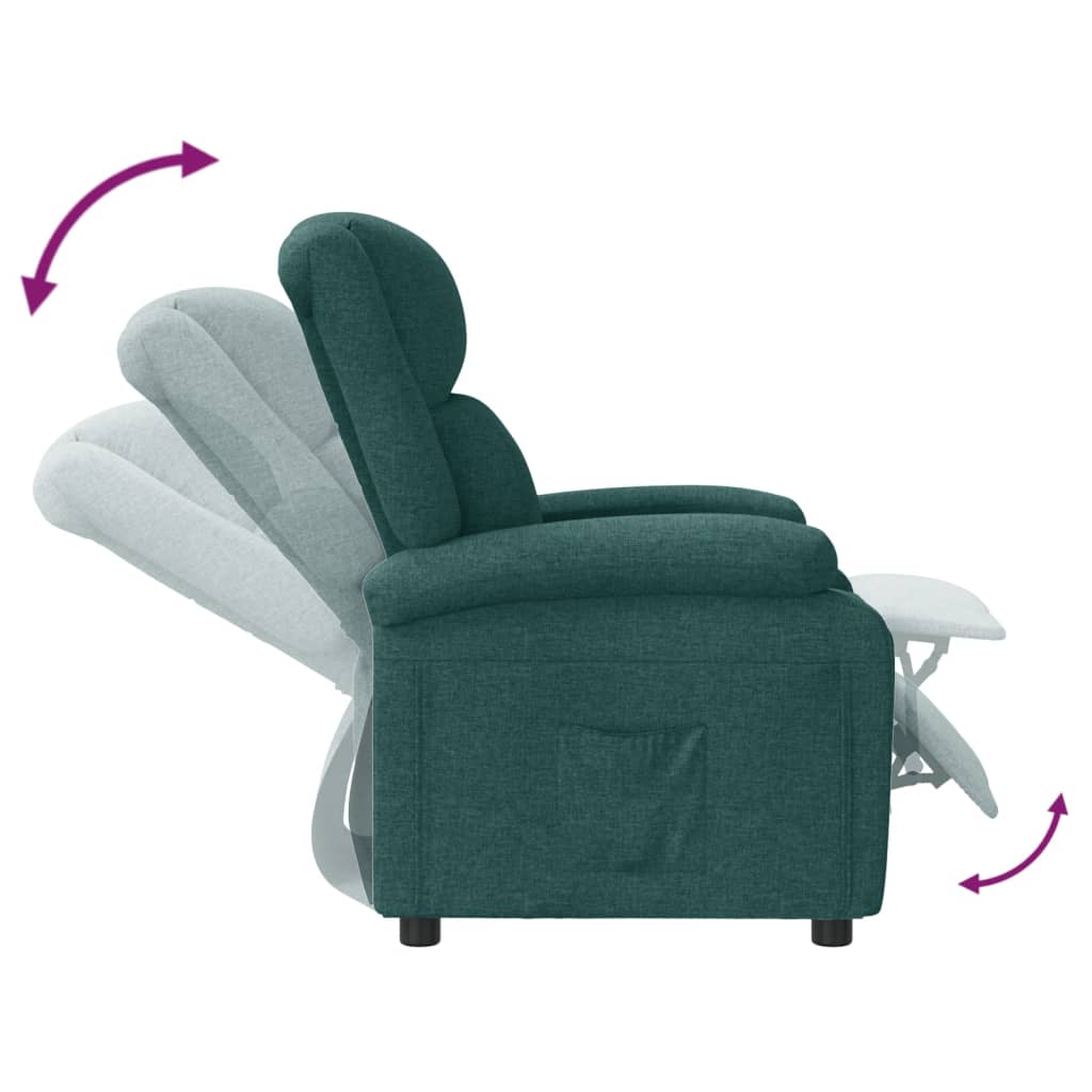 Fauteuil Verstelbaar Stof Donkergroen 1