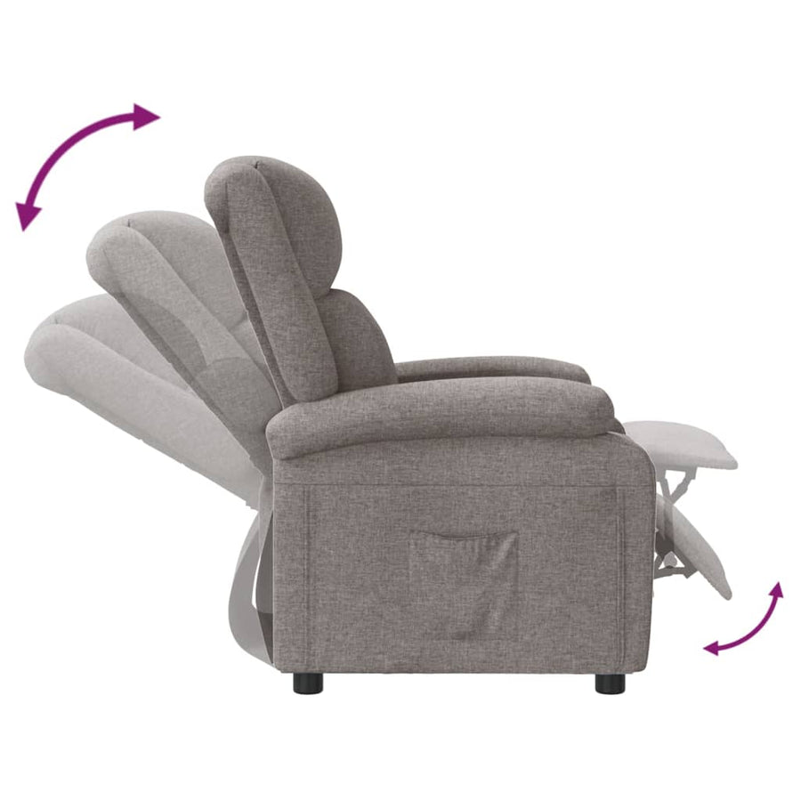 Fauteuil Verstelbaar Stof Taupe 1