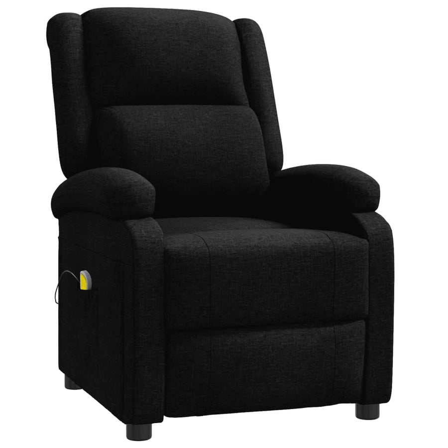 Massagestoel Stof Zwart 1