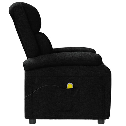Massagestoel Stof Zwart 1