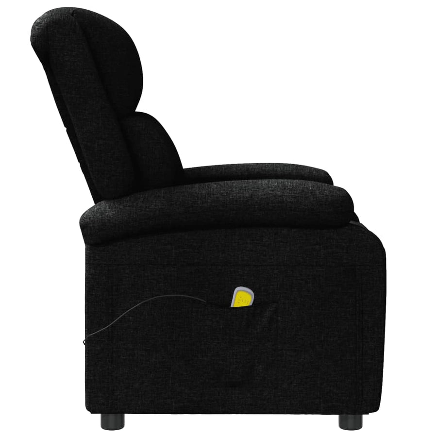 Massagestoel Stof Zwart 1