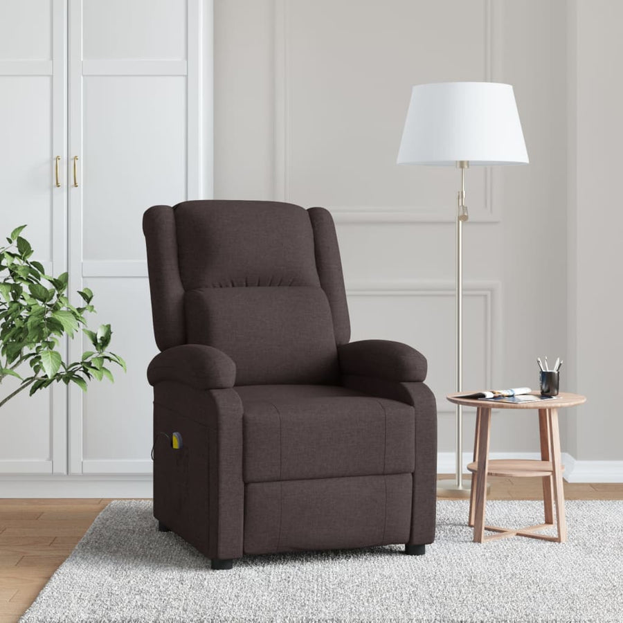 Massagestoel stof donkerbruin