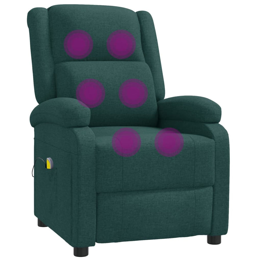 Massagestoel stof donkergroen