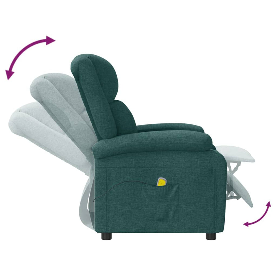 Massagestoel stof donkergroen