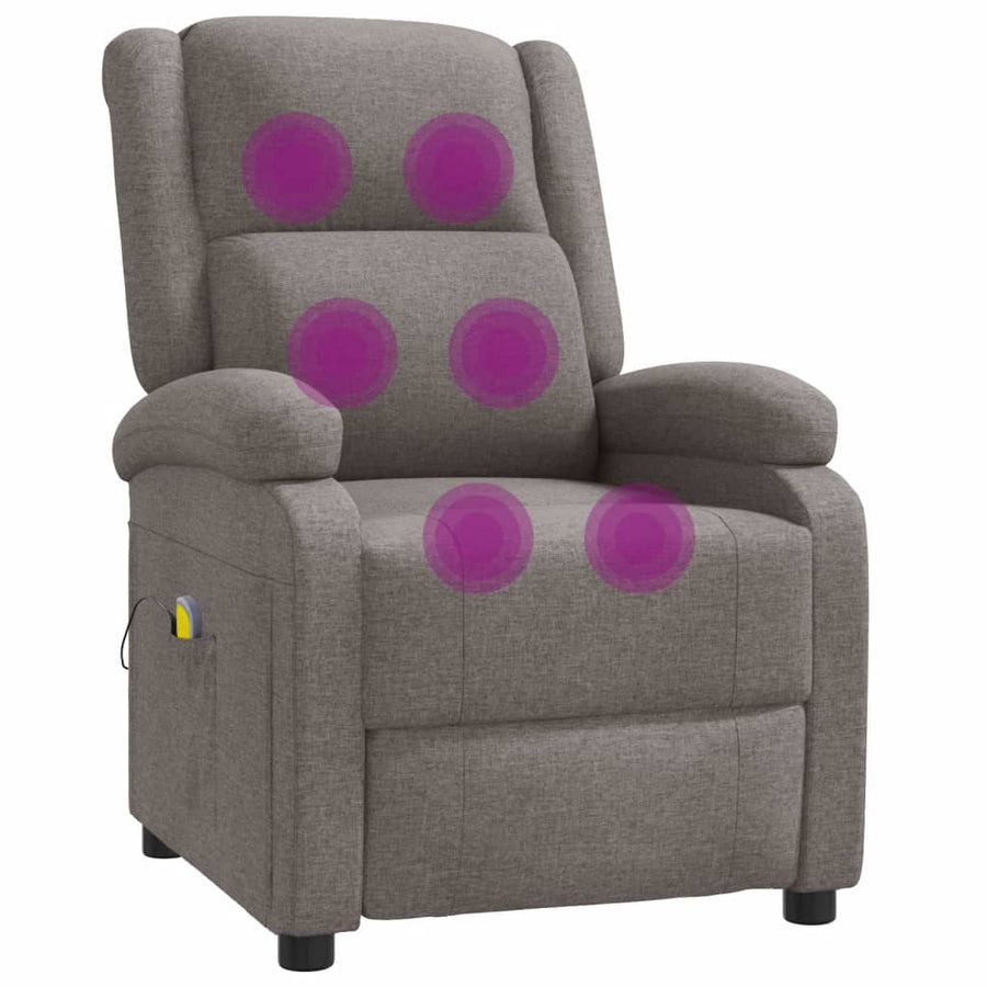 Massagestoel stof taupe