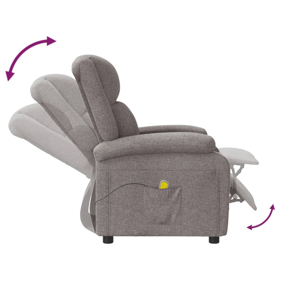 Massagestoel stof taupe