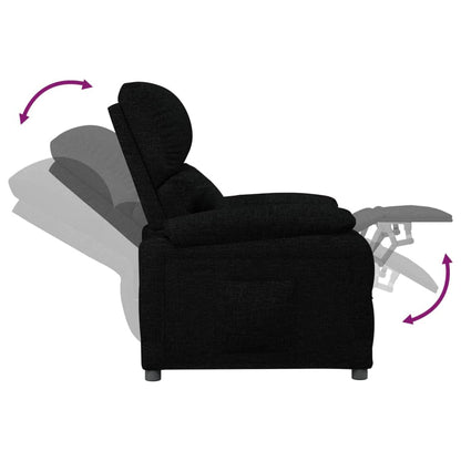 Fauteuil Verstelbaar Stof Zwart