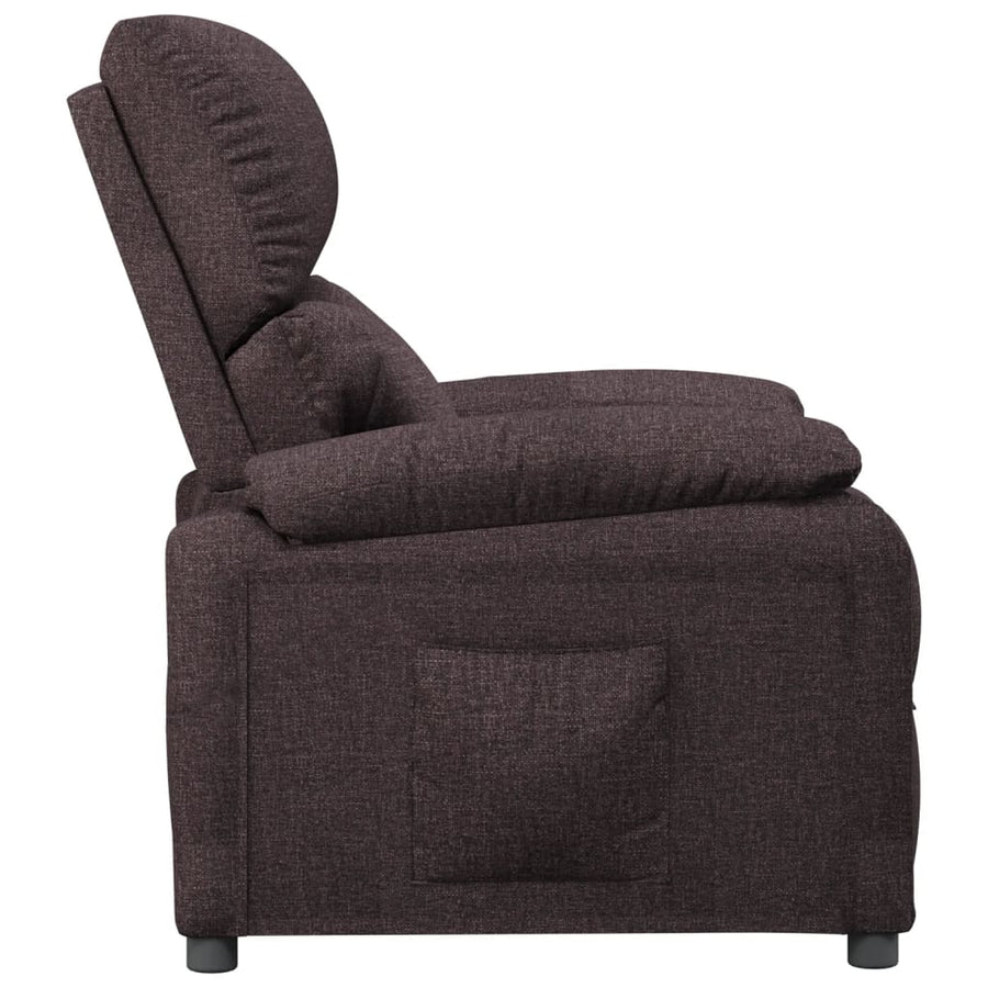 Fauteuil Verstelbaar Stof Donkerbruin