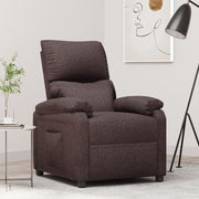 Fauteuil verstelbaar stof donkerbruin 71,5x93x98 cm