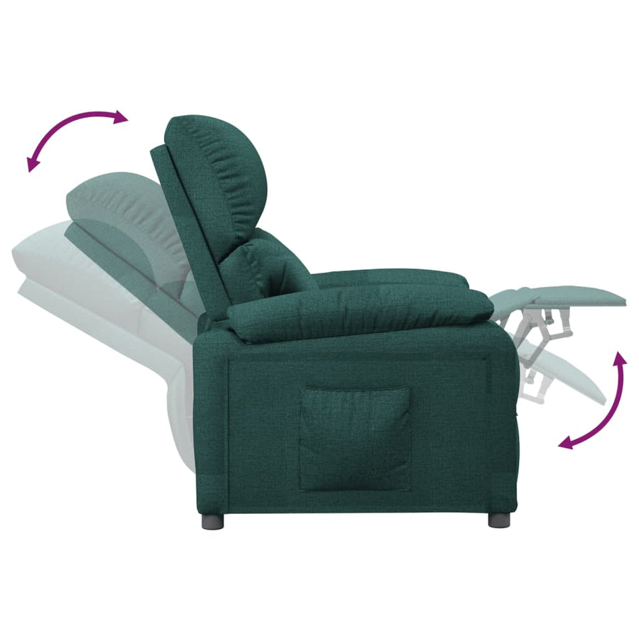 Fauteuil Verstelbaar Stof Donkergroen