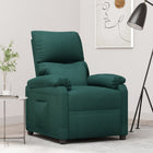 Adjustable dark green fabric armchair