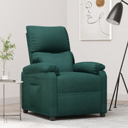 Fauteuil verstelbaar stof donkergroen 71x93x98 cm