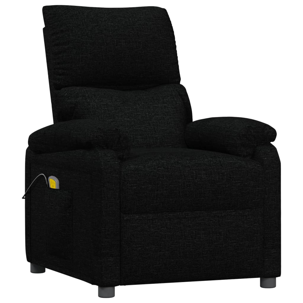 Massagestoel Stof Zwart 1