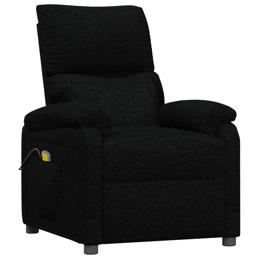 Massagestoel Stof Zwart 1