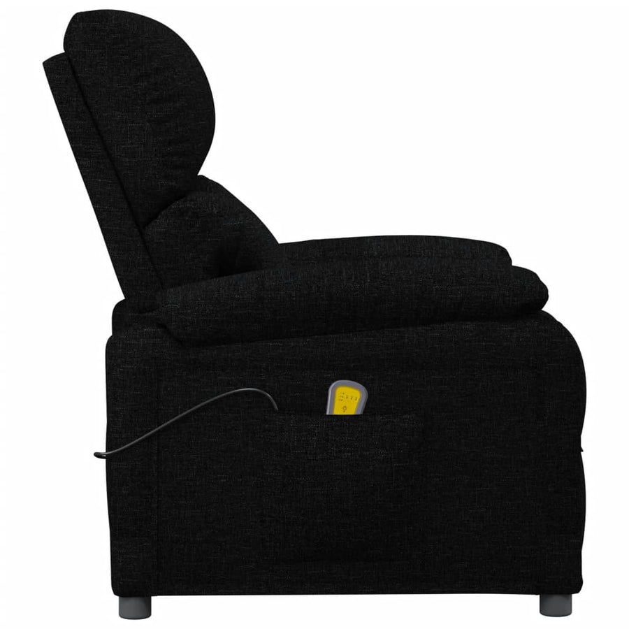 Massagestoel Stof Zwart 1