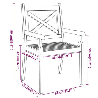Tuinstoelen Massief Acaciahout 8