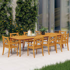 Tuinstoelen massief acaciahout set 8 stuks