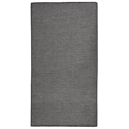 Buitenkleed platgeweven 80x150 cm grijs