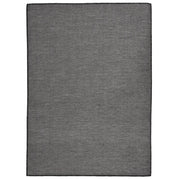 Outdoor rug flat weave 200x280 cm grey