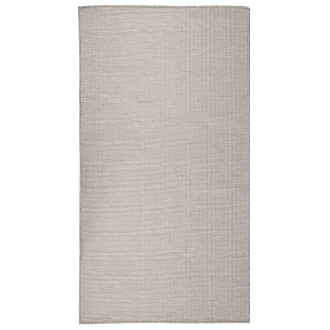 Buitenkleed Platgeweven 80 x 150 cm Taupe