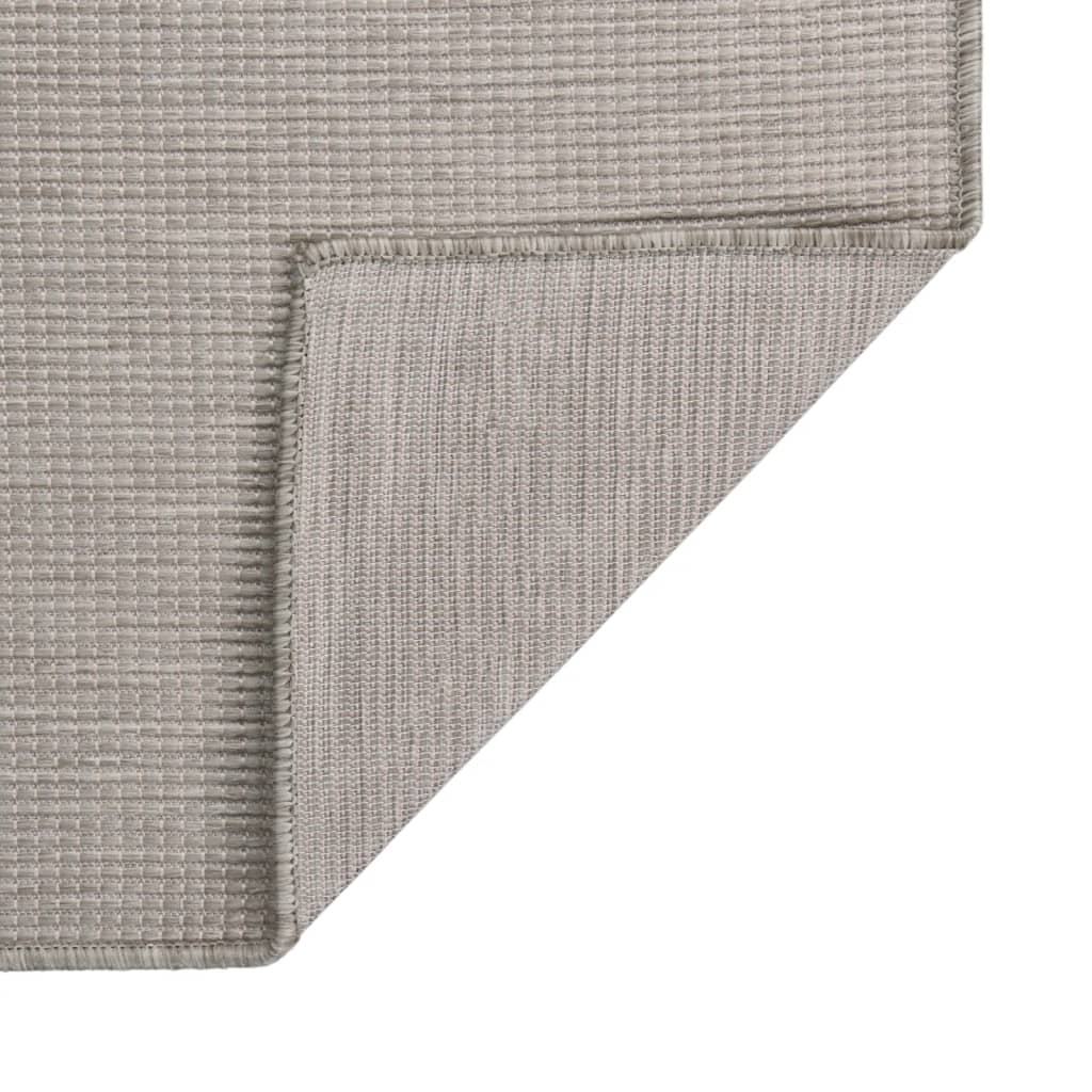 Buitenkleed Platgeweven 80 x 150 cm Taupe