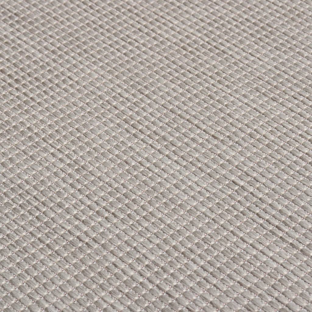 Buitenkleed Platgeweven 80 x 150 cm Taupe