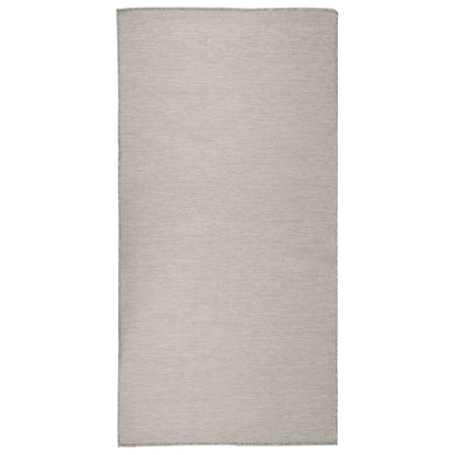 Buitenkleed Platgeweven 100 x 200 cm Taupe