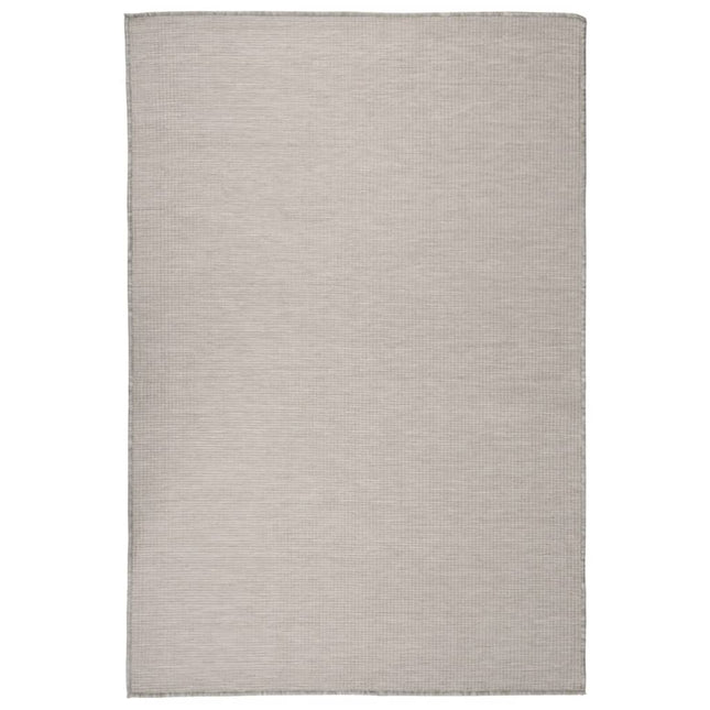 Buitenkleed Platgeweven 120 x 170 cm Taupe