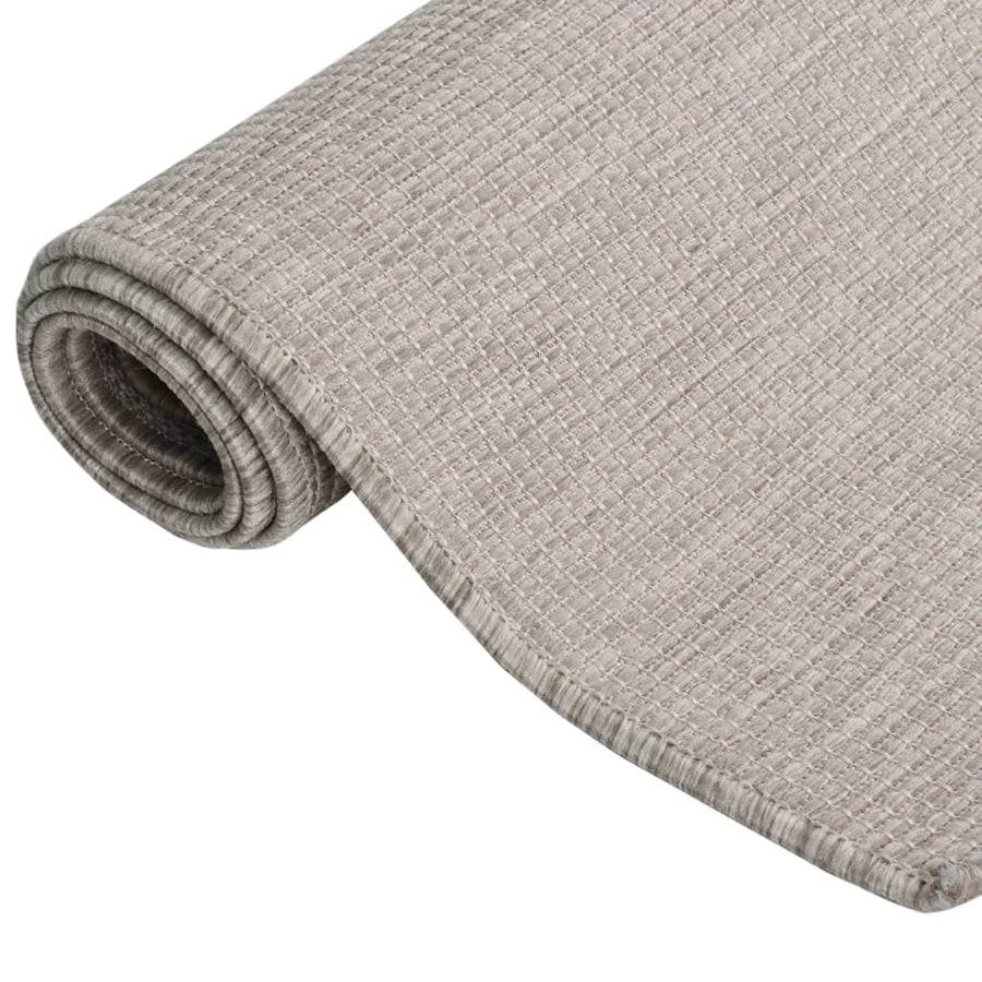 Buitenkleed Platgeweven 120 x 170 cm Taupe